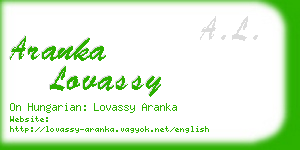 aranka lovassy business card